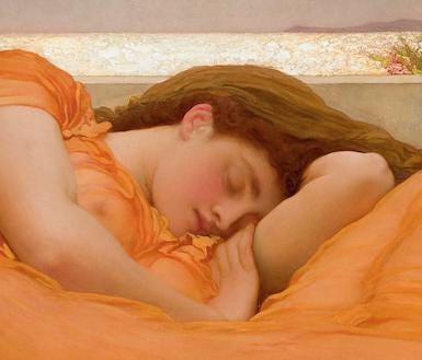 Canvas Wraps, Flaming June Artwork, Wall Decor Print, Square Frame Gallery Prints, Home Decor Gift Idea