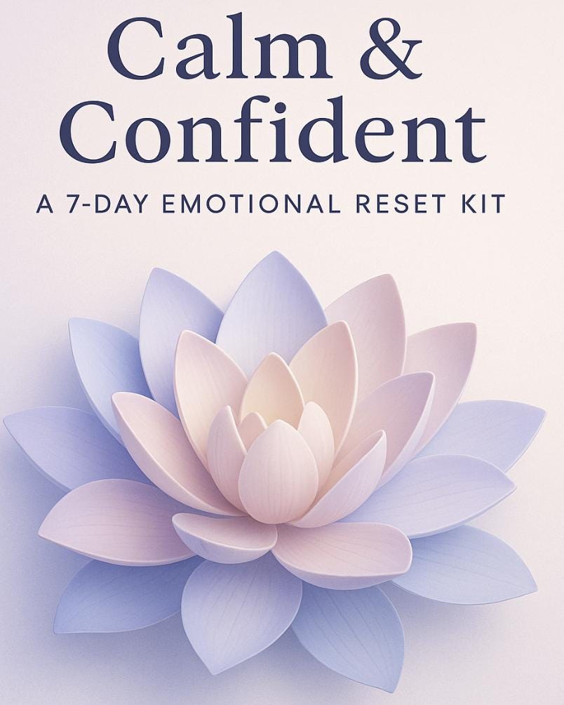 Calm & Confident: A 7-Day Emotional Reset Kit for Moms – Printable Journal and Affirmation Guide